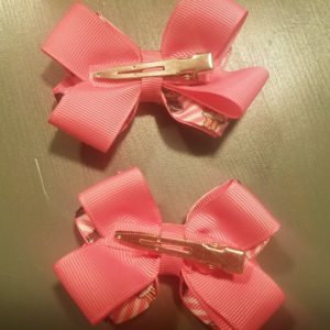 Lol Doll Inspired Bow – Piggy Tail Bows (Pink)