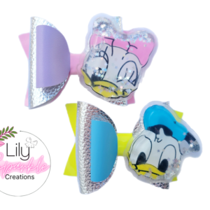 Daisy and Donald Duck Liquid Shaker Hair Bows