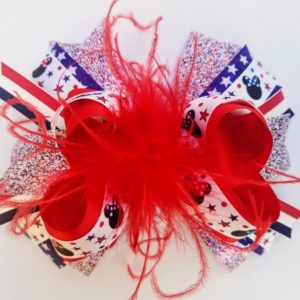 Minnie Mouse 4th of July Over the Top Stacked Bow