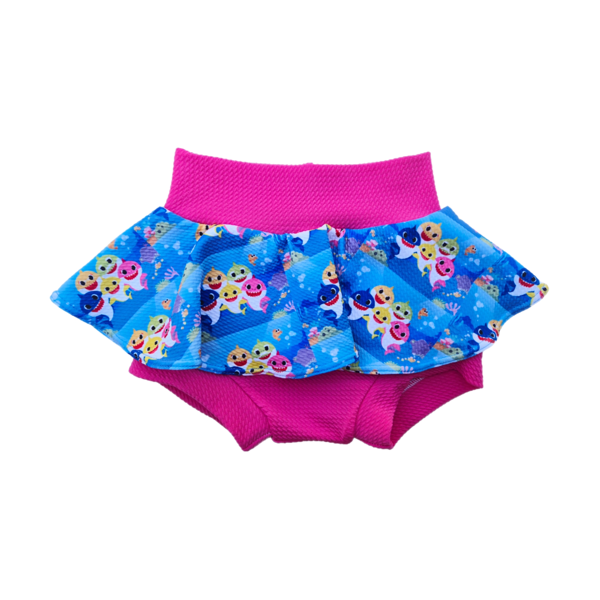 Baby Shark Skirted Bummies & Crop Top Outfit
