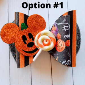 Halloween Mickey Mouse Bow
