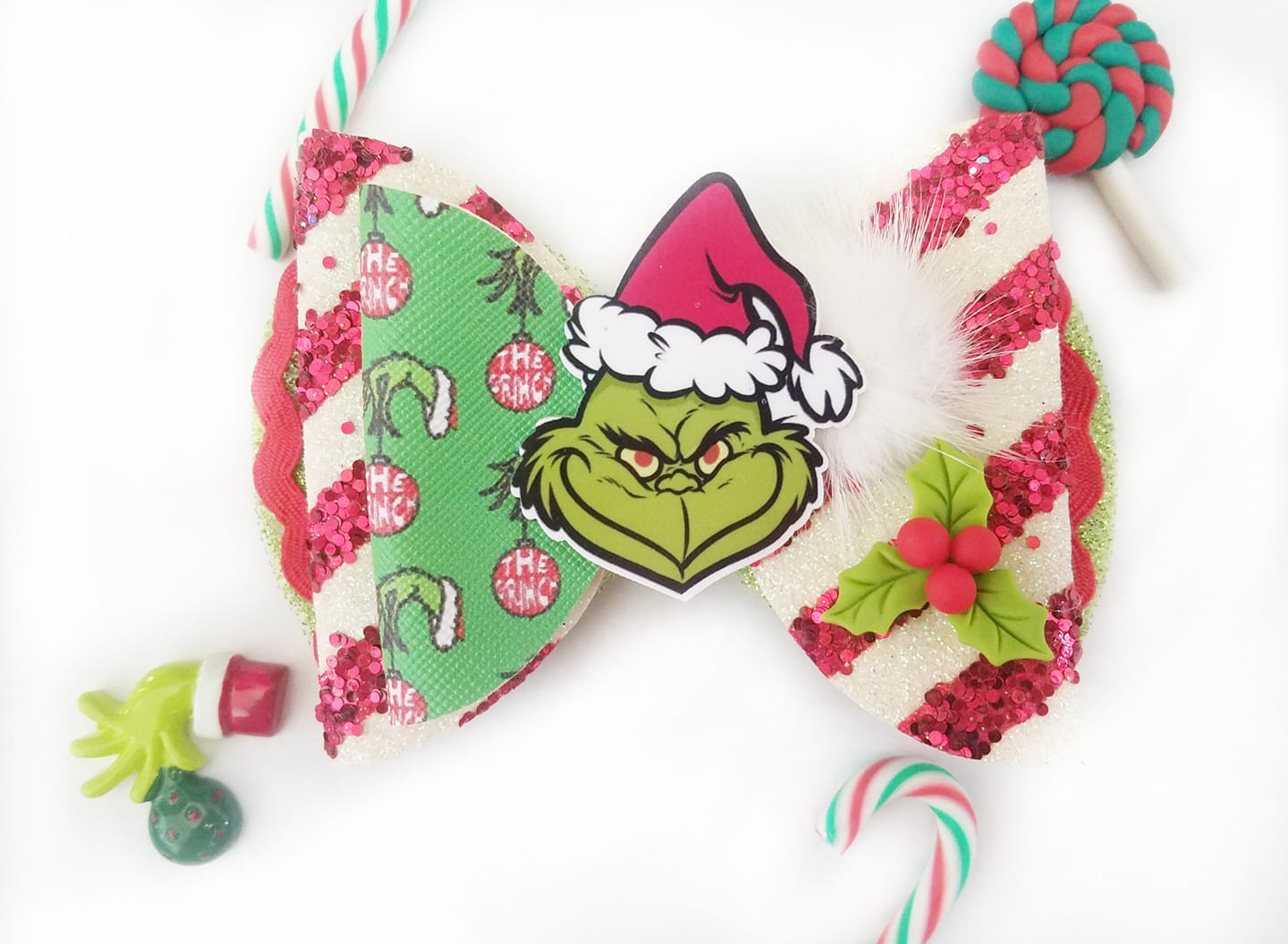 Grinch Hair Bow ⋆ Lily Sparkle Creations