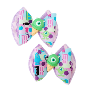 Monsters Inc. Mike Ice Cream Cone Mini Bow