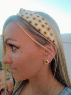 Sunflower Twisted Headband & Earrings