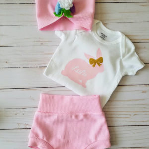 Personalized Cottontail Bummies Easter Set