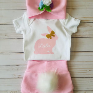 Personalized Cottontail Bummies Easter Set