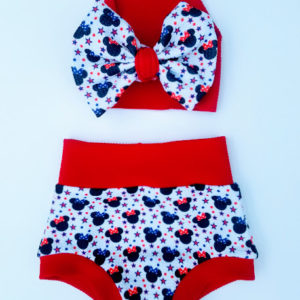 Minnie Mouse 4th of July Bummies Set