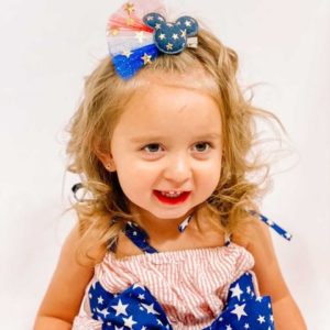 4th of July Bow Bubble Romper