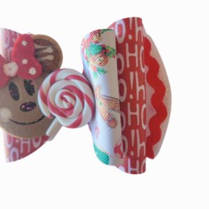 Minnie Gingerbread Lollipop Christmas Bow