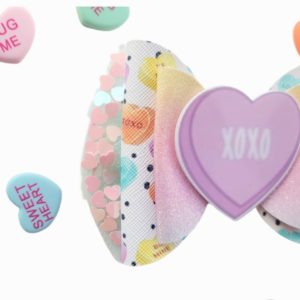 Candy Hearts Valentine’s Hair Bow