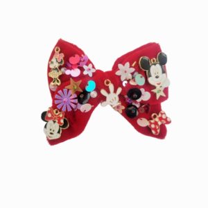 Disney Theme Velvet Sequin Hair Bow