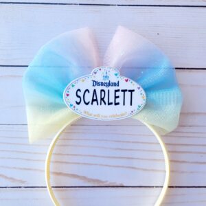 Disney Cast Member Name Tag Personalized Bow
