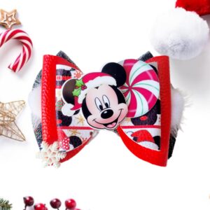 Mickey Santa Disney Christmas Bow