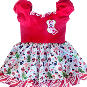 Minnie Mickey Snowman Disney Christmas Dress