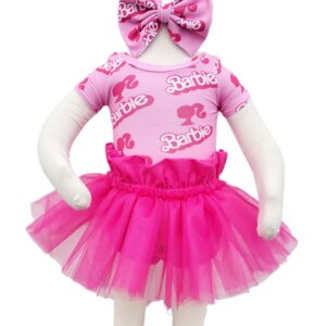 Barbie Leotard, Tutu Bloomers, and Bow Outfit
