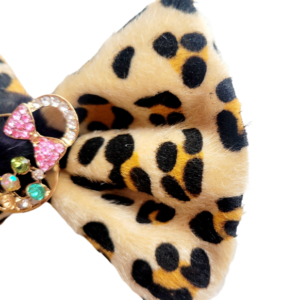 Minnie Bling Cheetah Leopard Velvet Bows