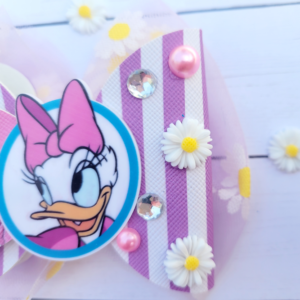 Daisy Duck Purple Striped Bow