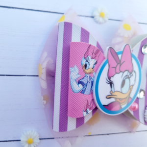 Daisy Duck Purple Striped Bow