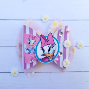 Daisy Duck Purple Striped Bow