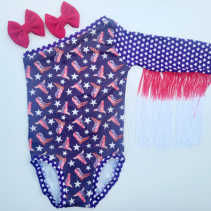 4th of July One Shoulder Fringe Leo