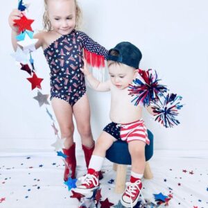 4th of July One Shoulder Fringe Leo