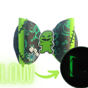 Oogie Boogie Glow in the Dark Bow
