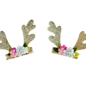 Reindeer Antler Glitter Clips and Headband