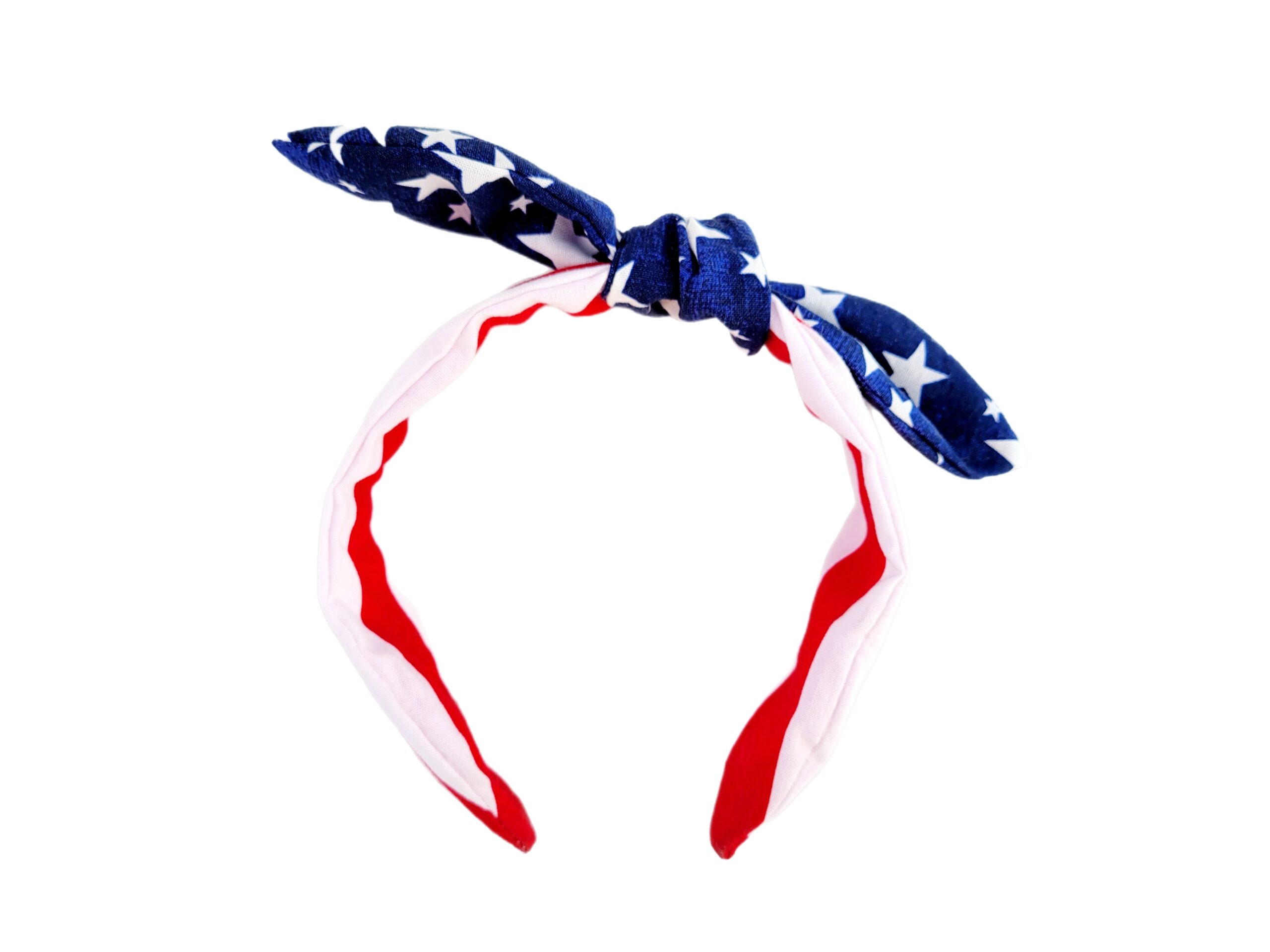 4th of July stars and stripes top knot headband