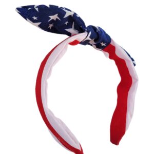 4th of July Stars and Stipes Top Knot Headband