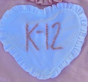 Melanie Martinez K-12 Ruffle Heart Brooch & Patch