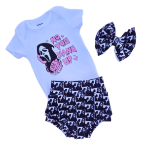 Scream Outfit with Top, Bummies, and Bow