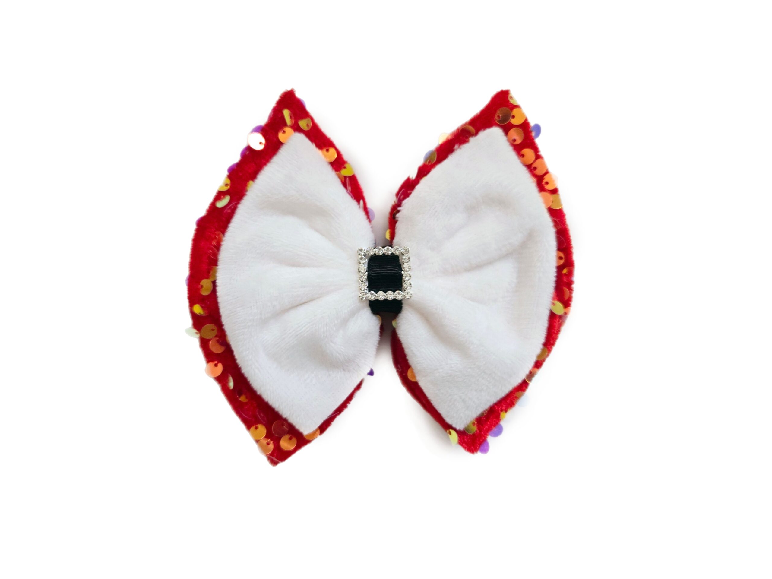 Red Sequin Santa Bow