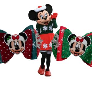Minnie Mouse Christmas Hair Bows