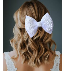 Tulle Pearl Hair Bow