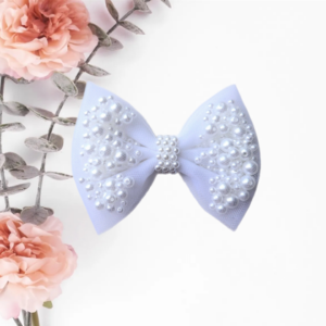 Tulle Pearl Hair Bow