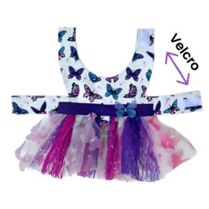 Dog Butterfly Tutu Dress and Bow