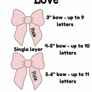 Light Pink Dog Collar Name Bow