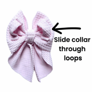 Light Pink Dog Collar Name Bow