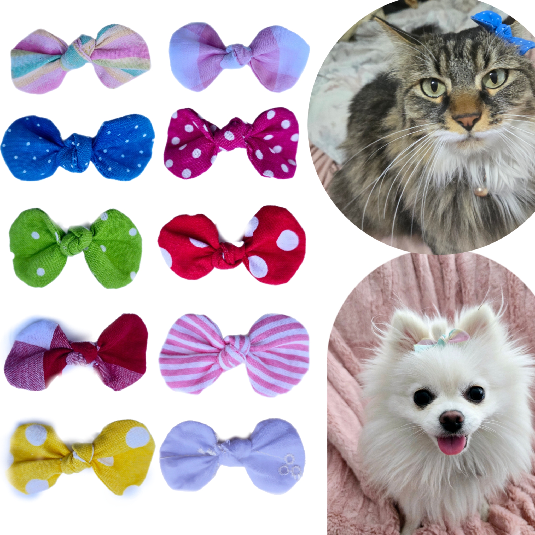 Dog Hair Bows Knotted Spring/Summer prints