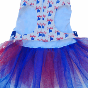 Dog 4th of July Tutu Dress and Bow