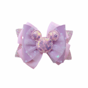 Minnie Pink Polka Dot Sequin Bow