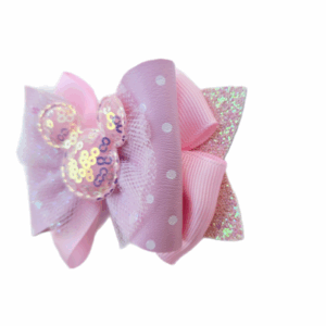 Minnie Pink Polka Dot Sequin Bow