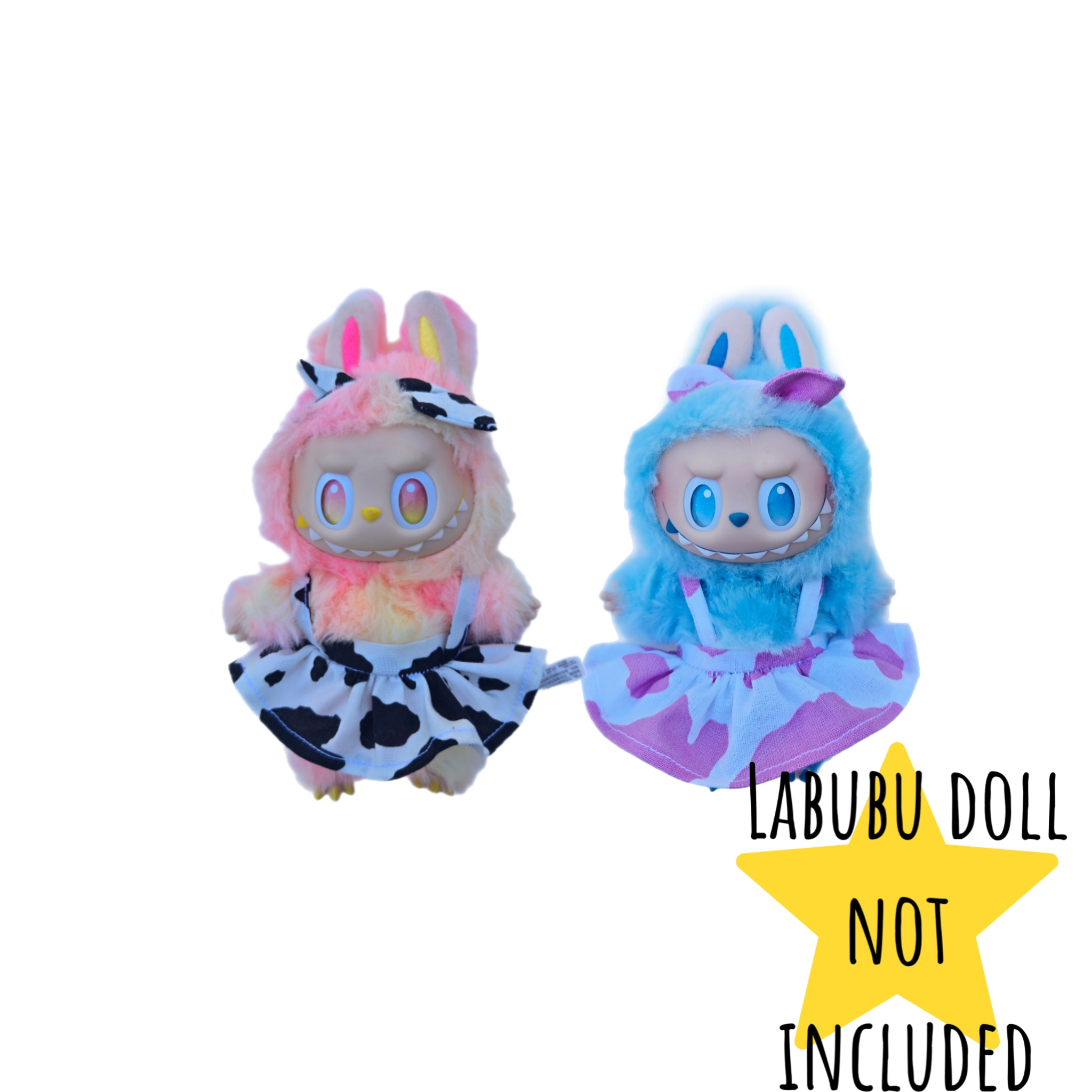 Labubu Cow Outfit and Bow Headband