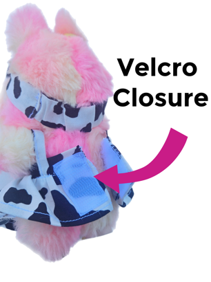 Labubu Cow Outfit and Bow Headband