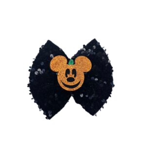 Mickey Pumpkin Halloween Sequin Bow