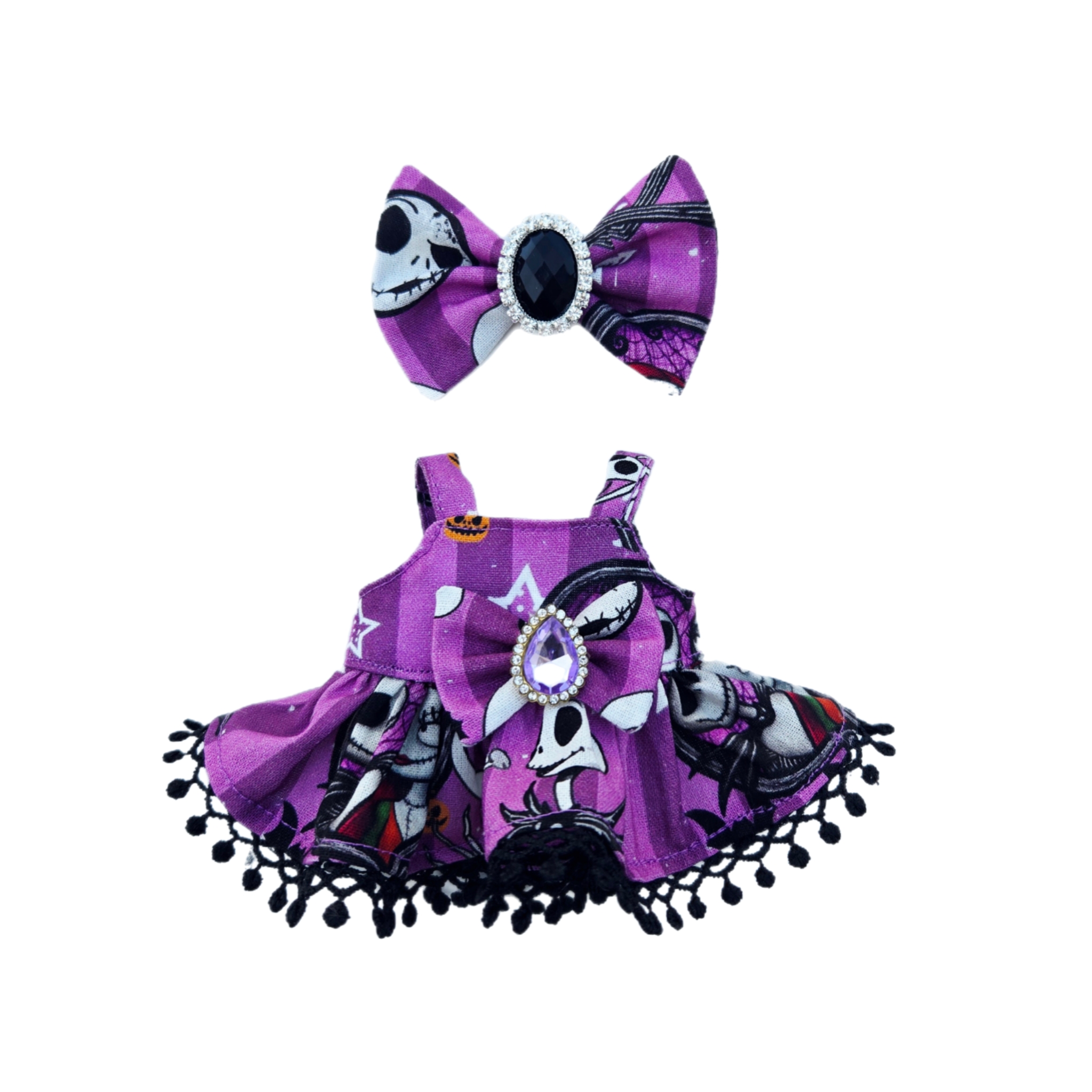 Labubu Nightmare Before Christmas Dress & Bow