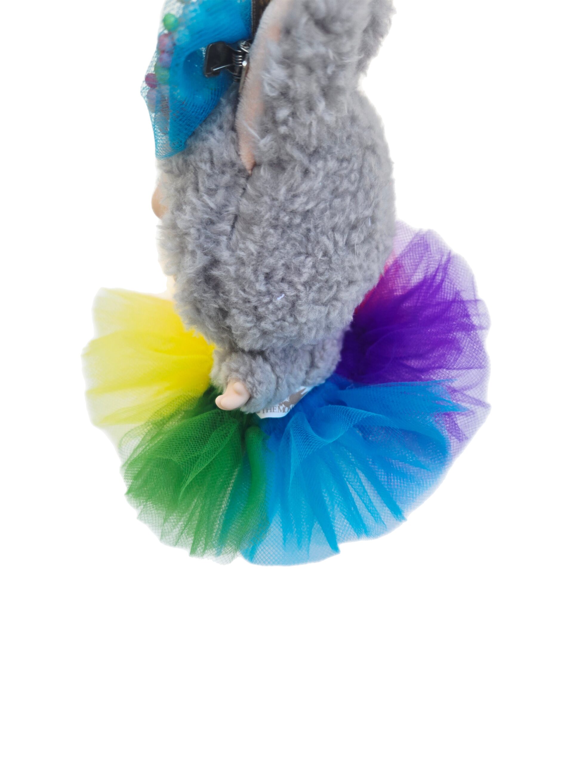Fluffy Rainbow Labubu Tutu & Bow
