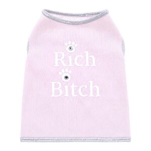 Rich Bitch Glam Dog Shirt & Bow