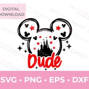 Mickey Castle Dude SVG | SVG, PNG, EPS & DXF Digital Download