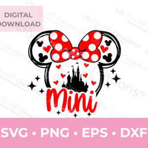 Minnie Castle Mini SVG | SVG, PNG, EPS & DXF Digital Download